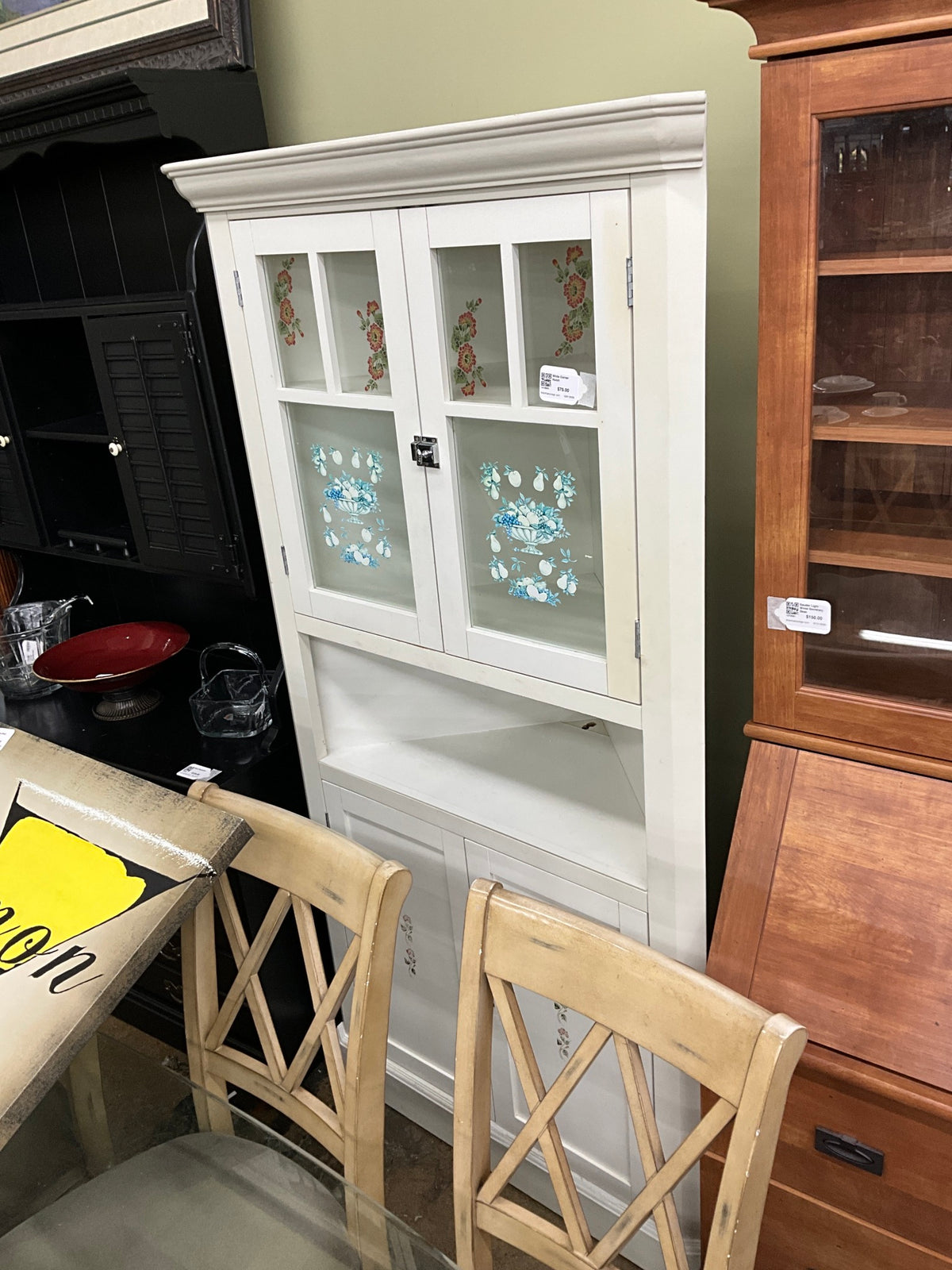 White Corner Hutch