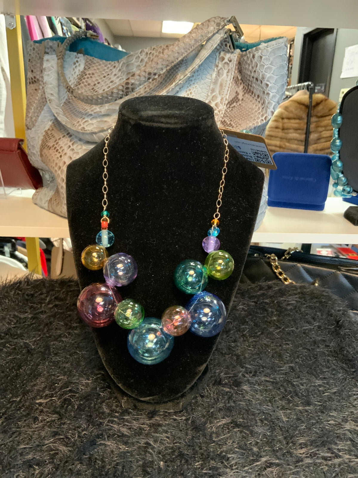 Lisa Inglert Bubble Necklace + Earring  Set 