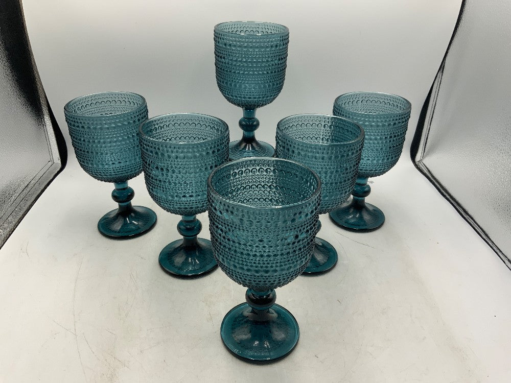 Pottery Barn Juniper Wine Glasses Set of 6