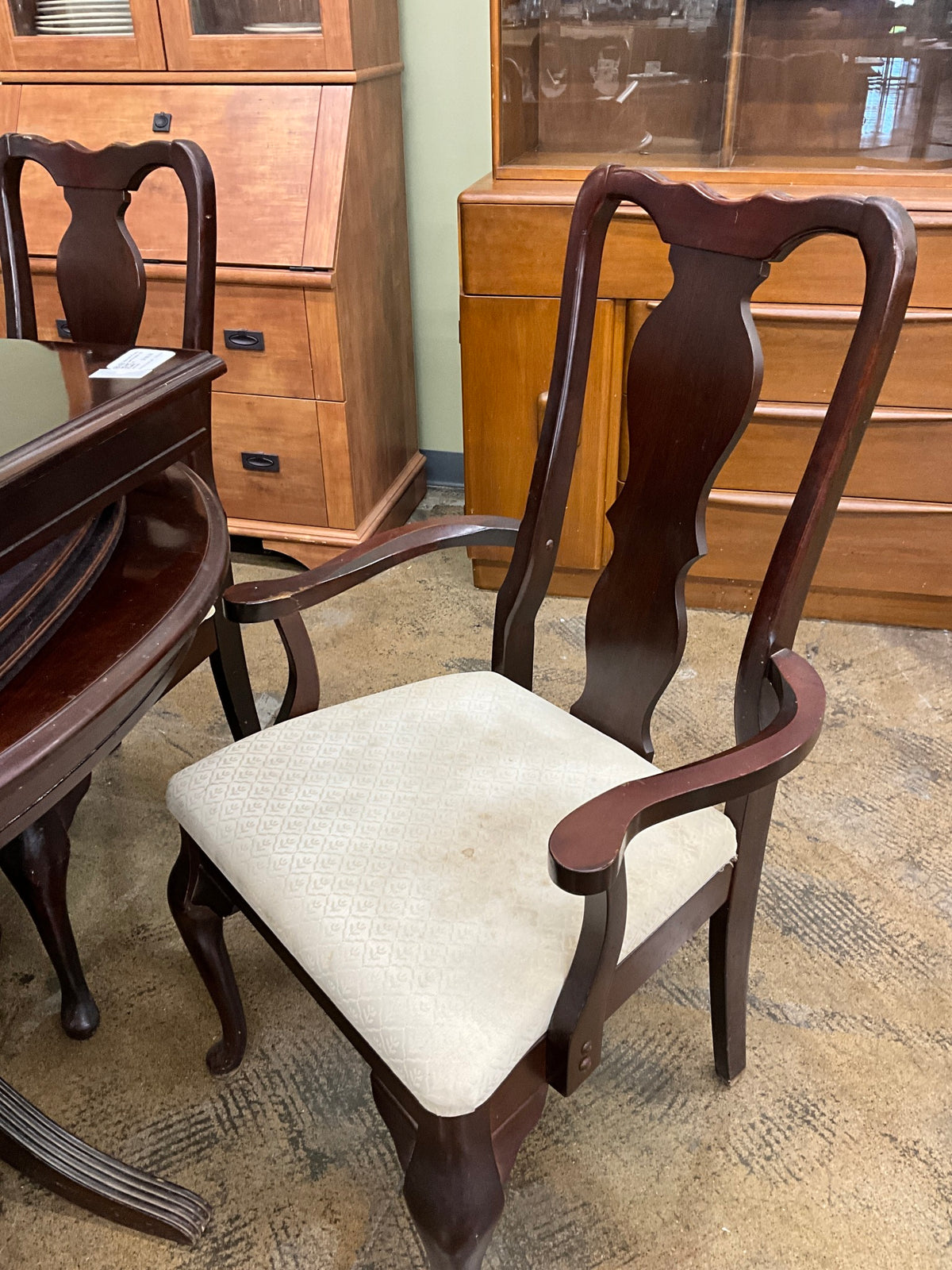 Table w/ 6 Chairs, Leaf & Pads - AS IS