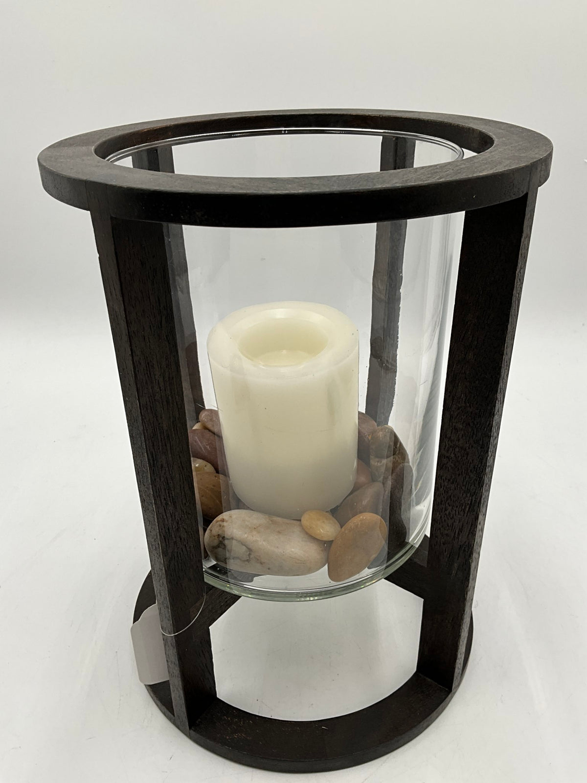 Medium Wood & Glass Lantern