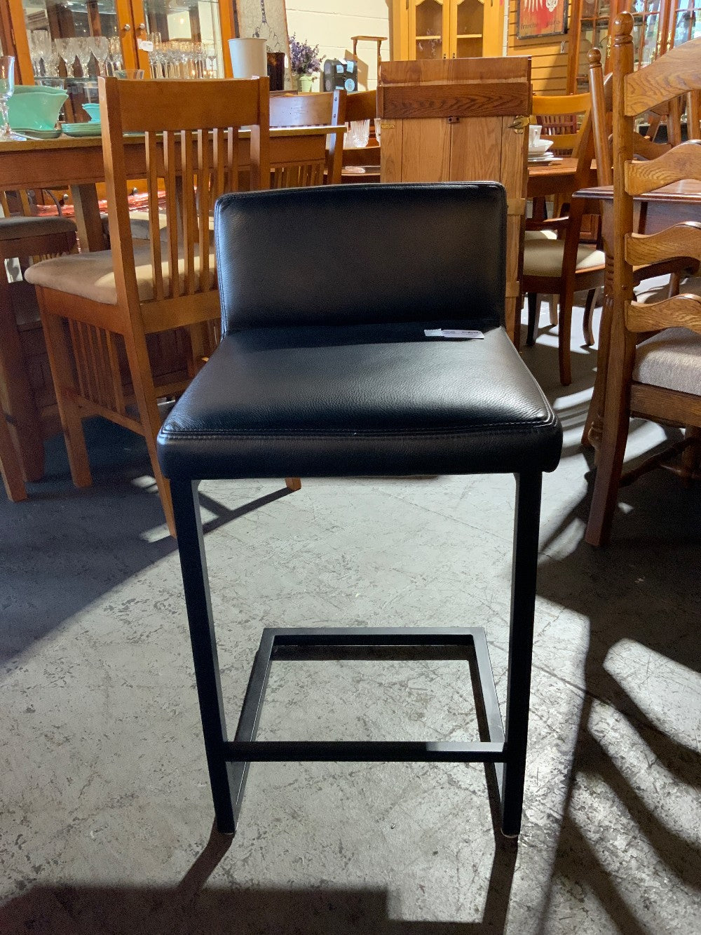 Black Leather Bar stools