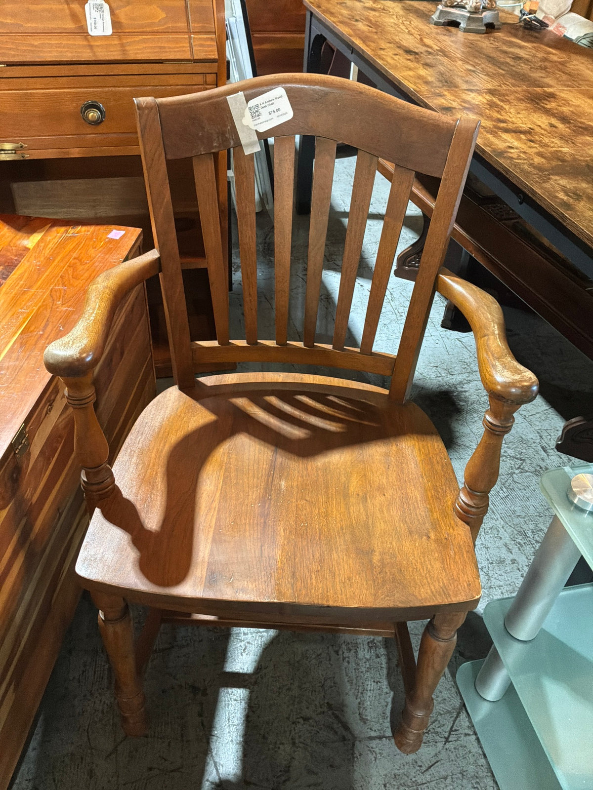 A H Andrew Wood Desk Chair