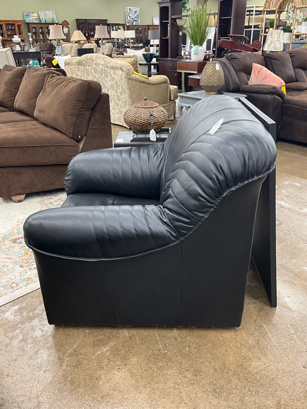 Black Leather Accent Chair