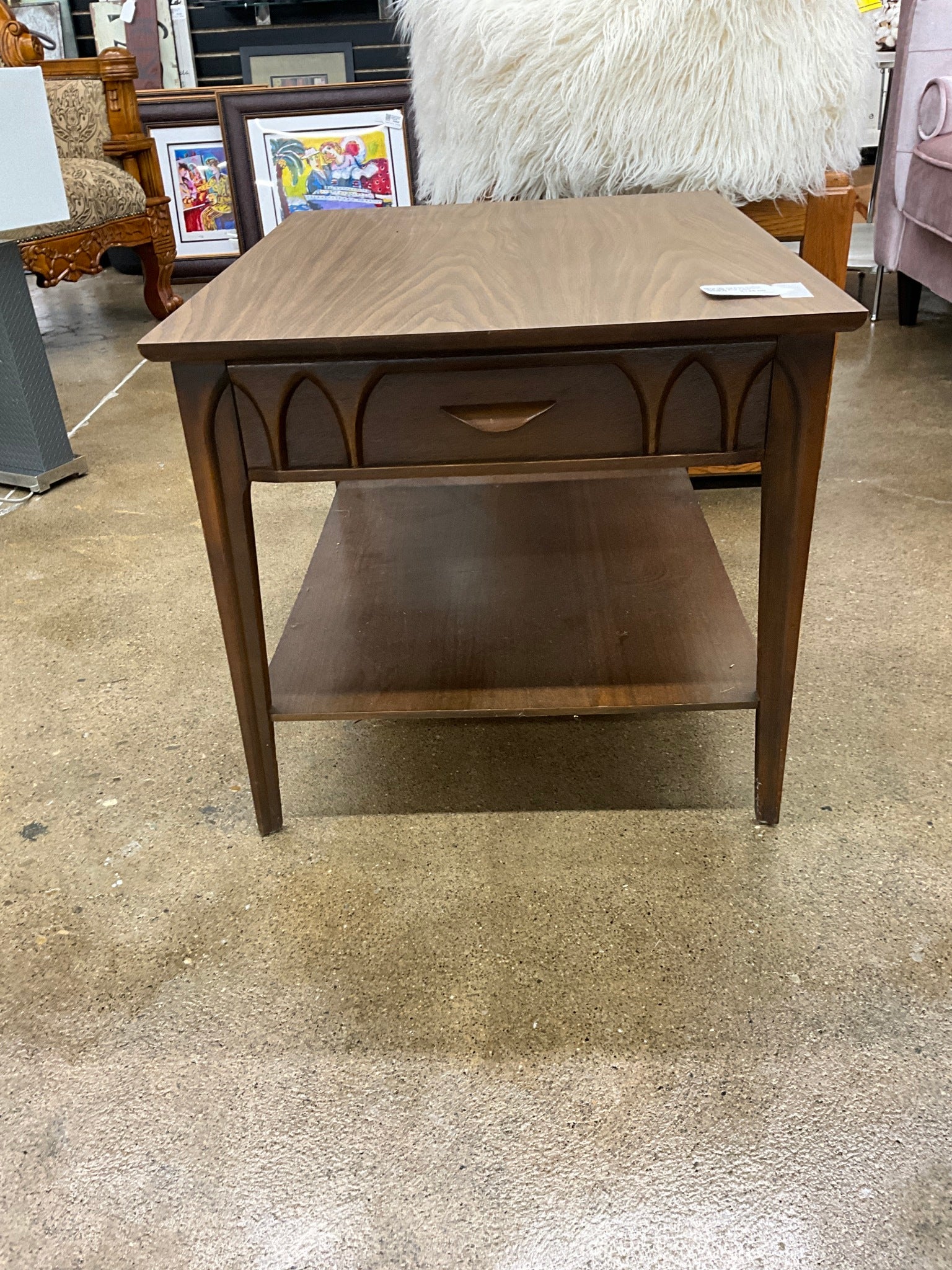 Vtg Kent Coffey MCM Perspecta End Table