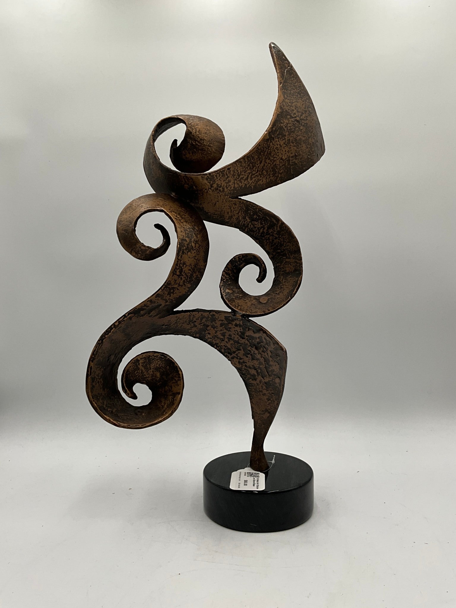 Xl Metal Art Statue on Stone Base