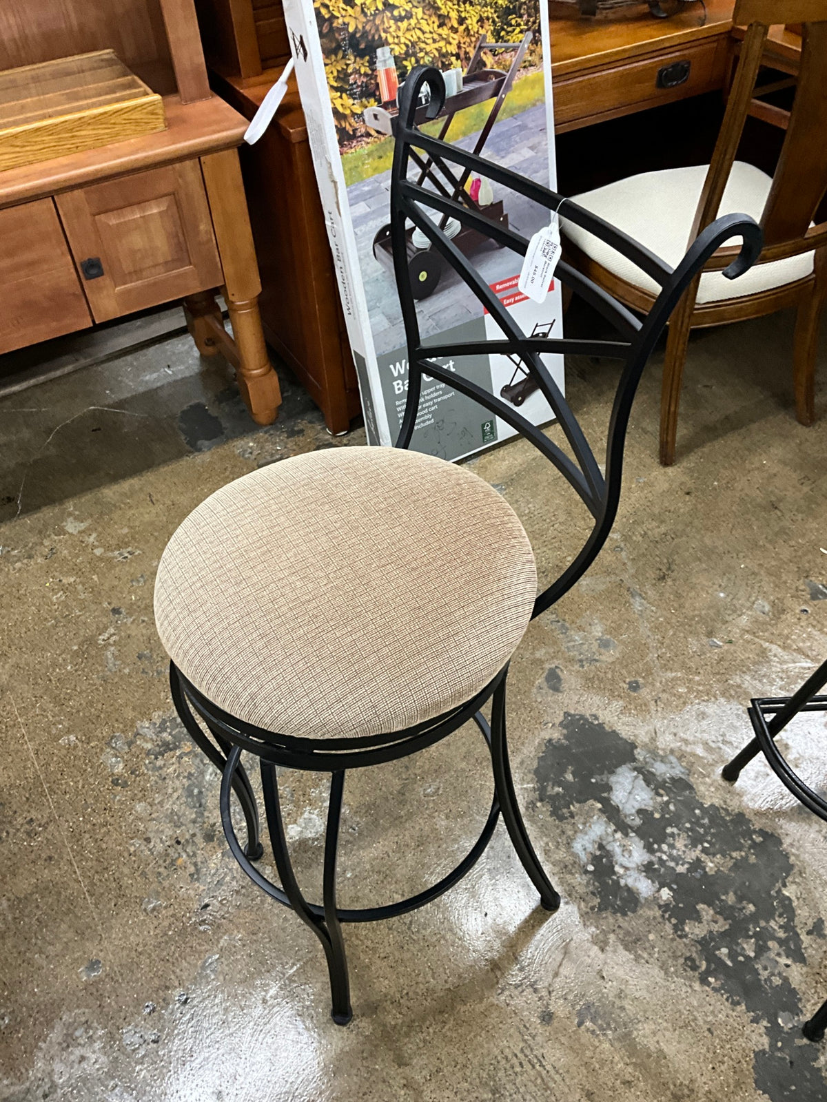 Black Swivel Barstool