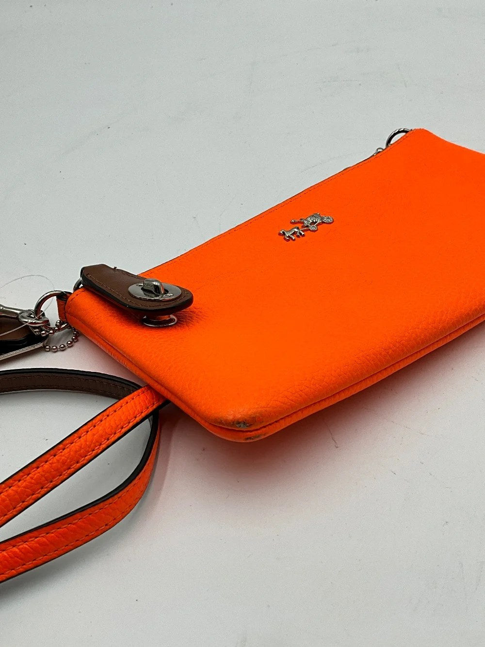Coach Neon Orange Kylie Turnlock Bag