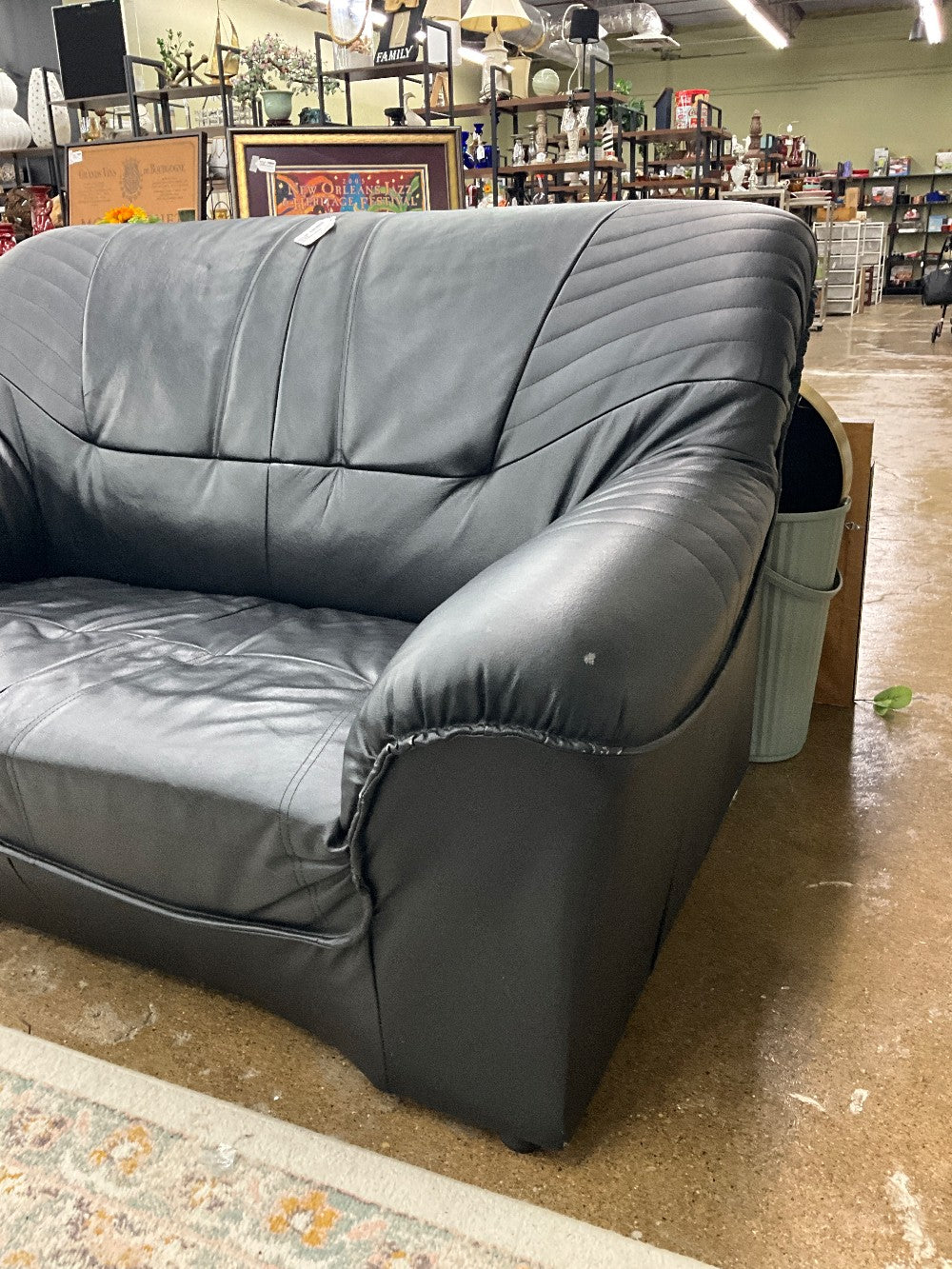 Black Leather Loveseat