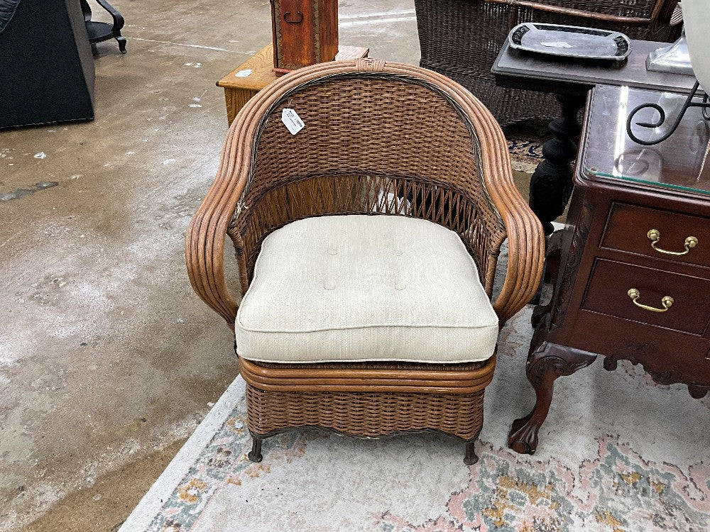 Wicker Chair W/Cushion