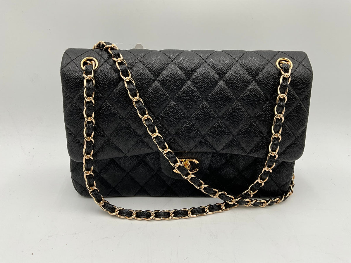 Faux Chanel Flip Top Shoulder Bag  W/Duster