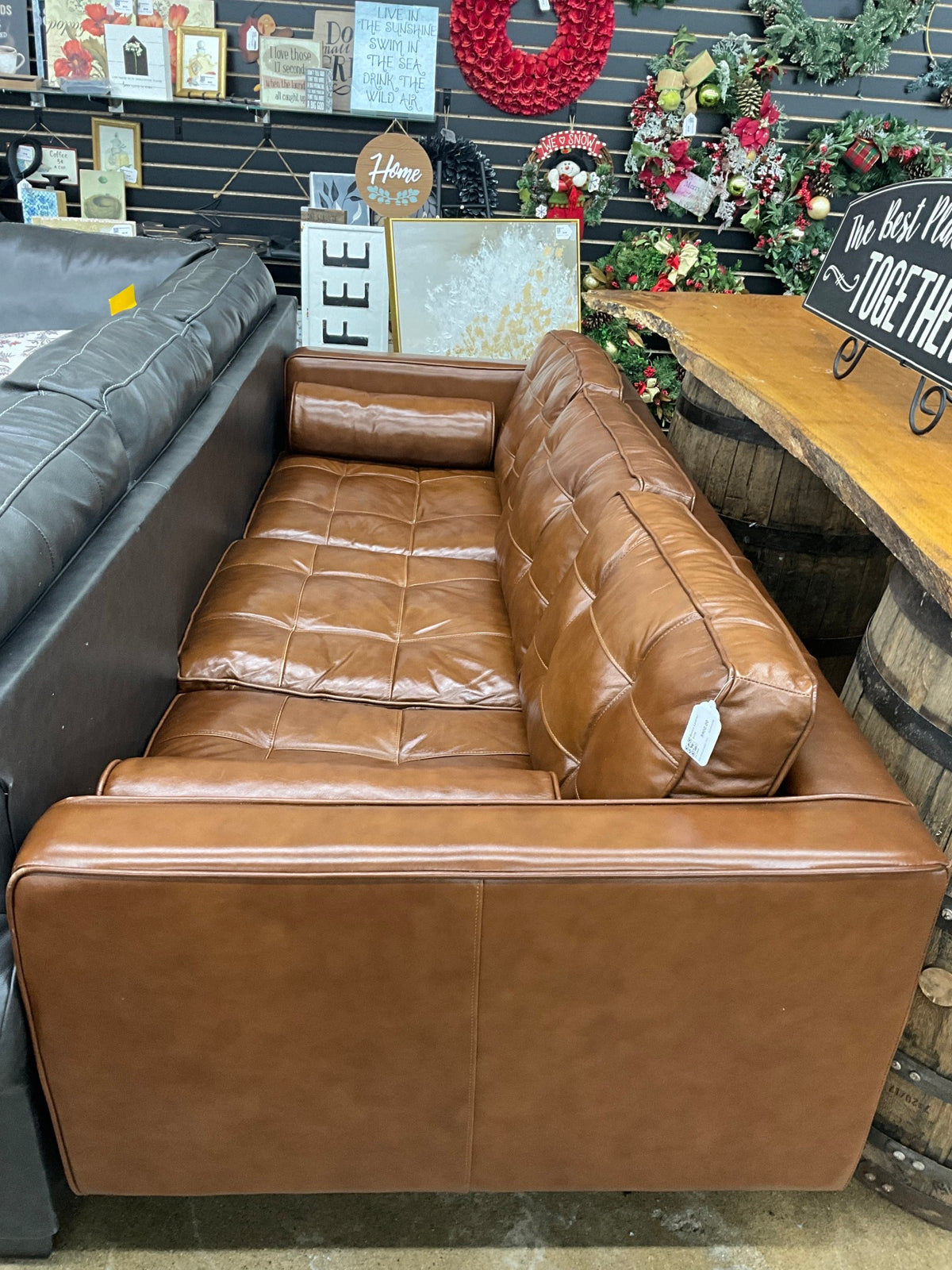 Brown Leather Sofa