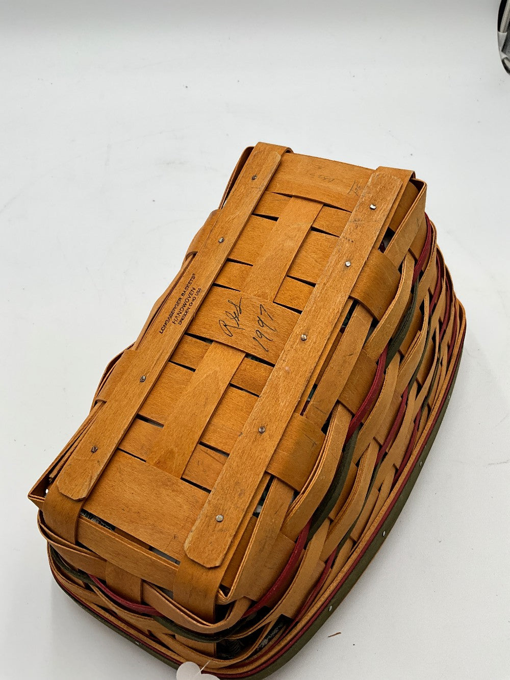 Longaberger Lg. Holiday Sleigh W/ Rails Basket