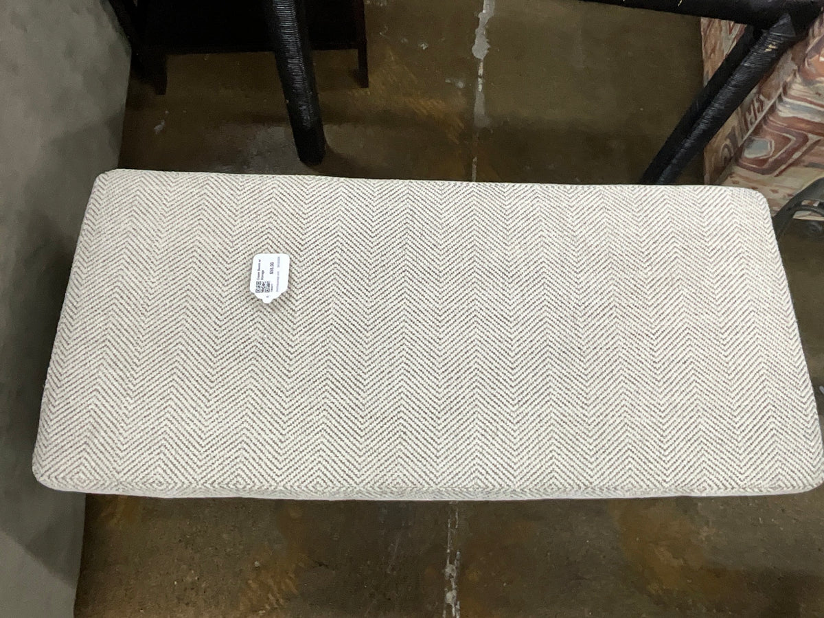 Cream Bench w/ Storage