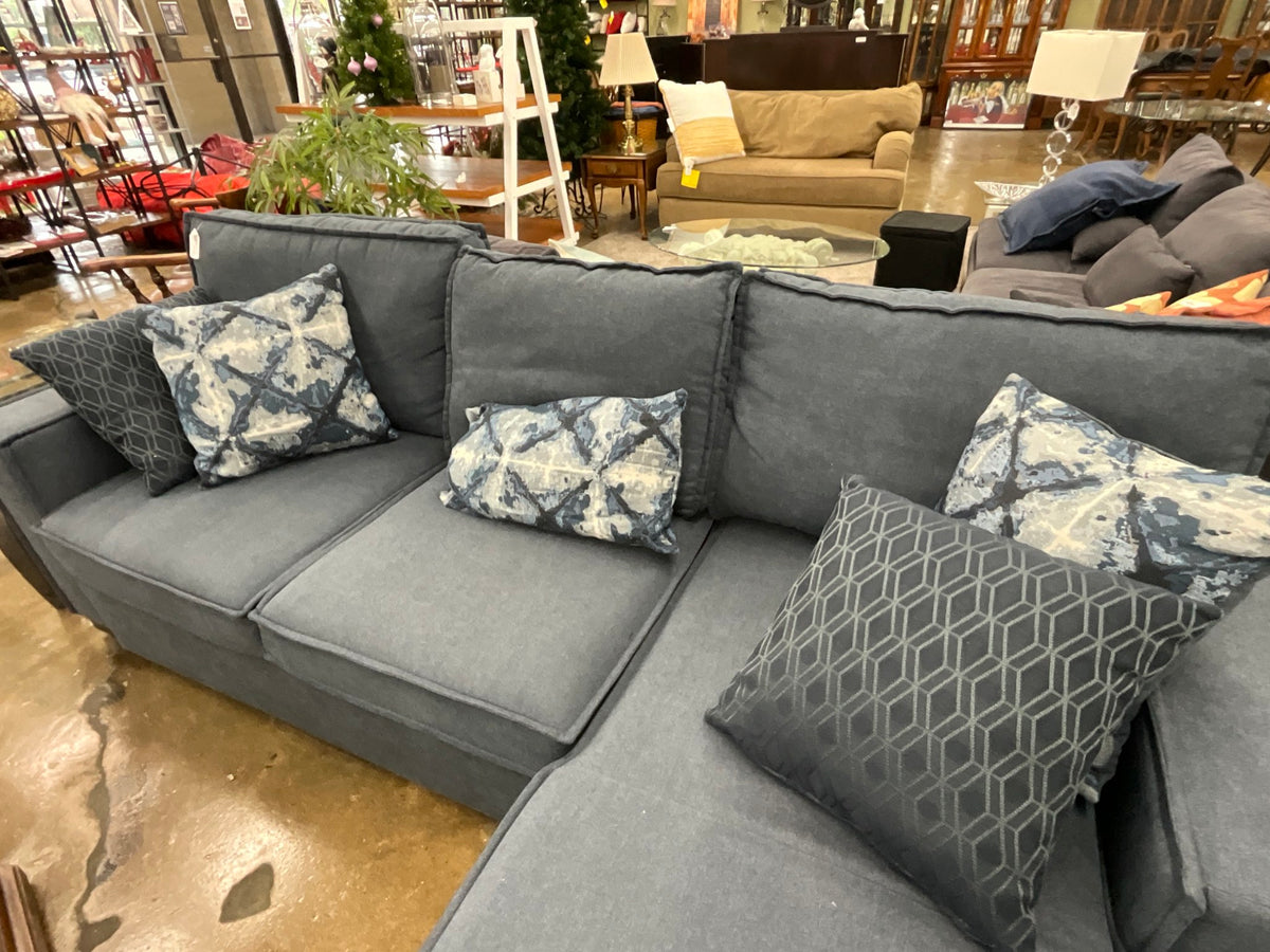 Big Bobs Blue Sectional Sleeper Sofa