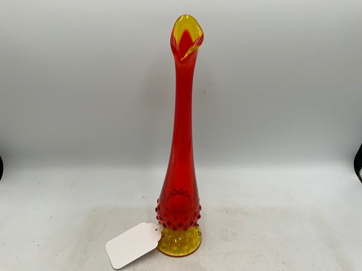Fenton 11" Amberina Swung Vase