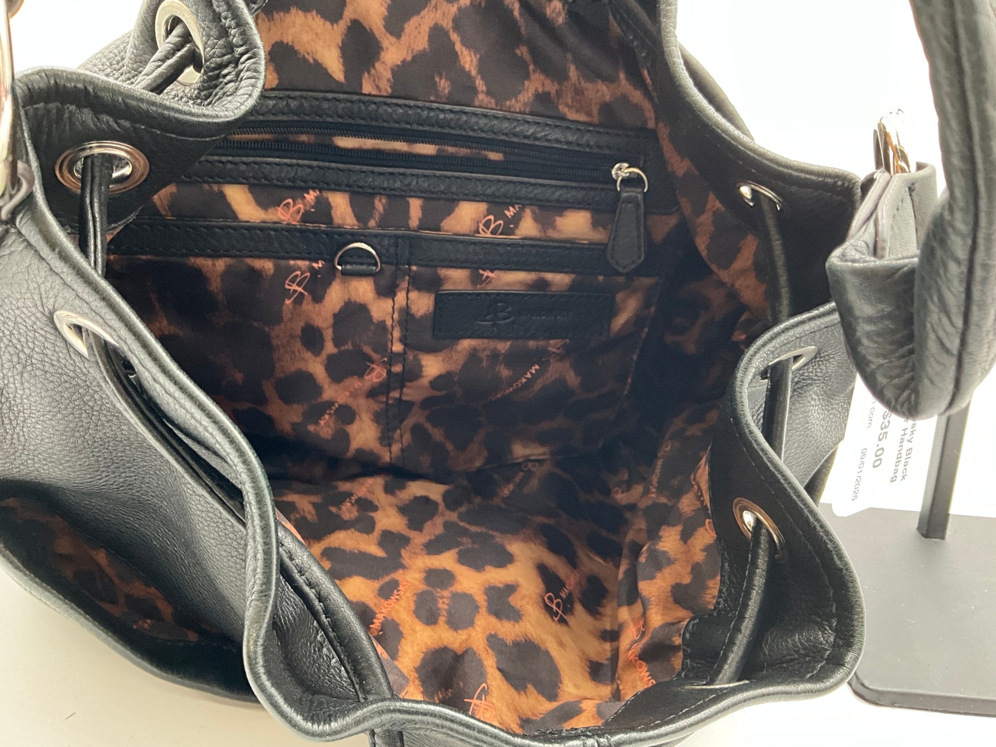 B. Makosky Black & Silver Handbag
