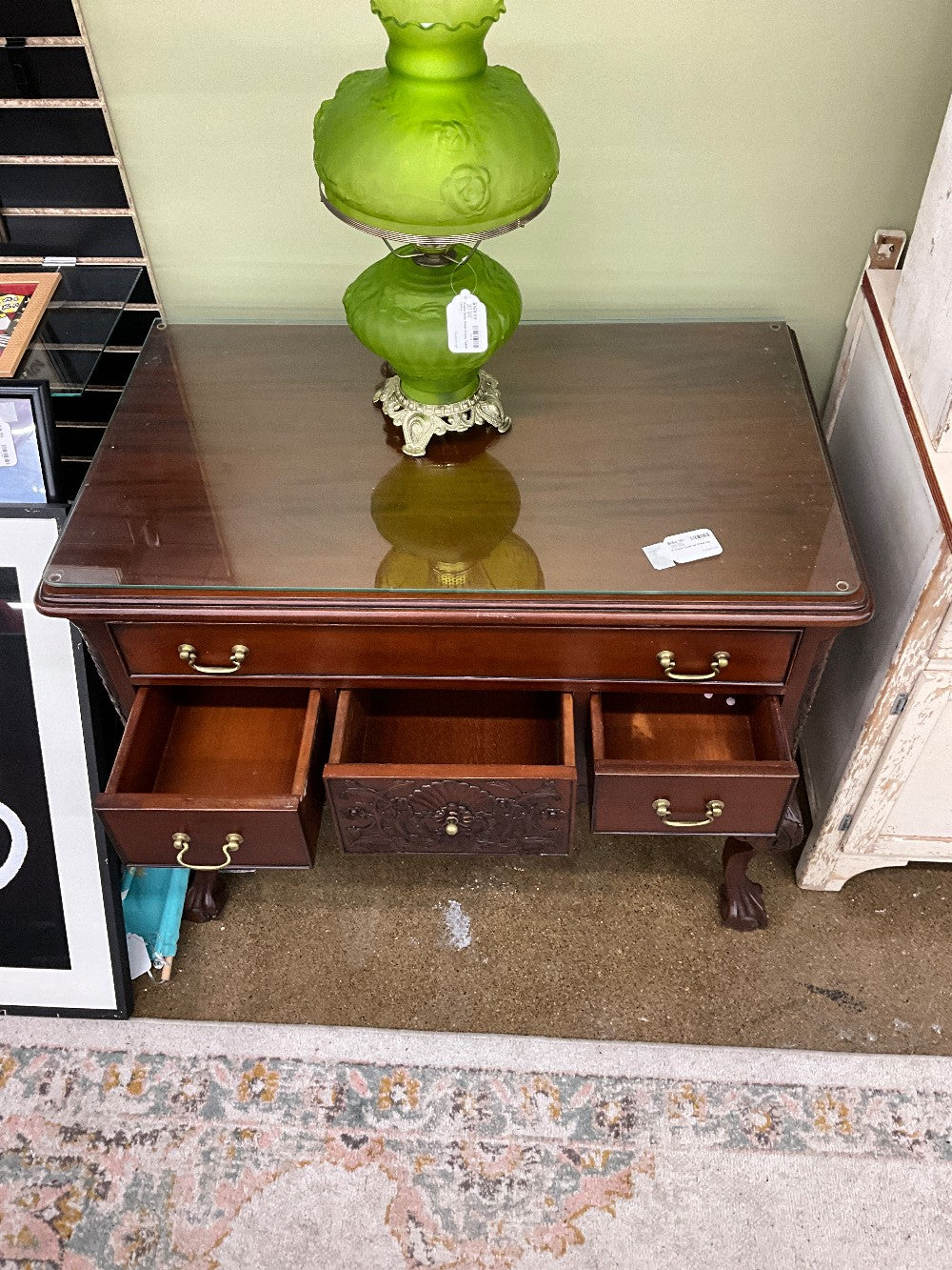 Antique Chest w/ Glass Top