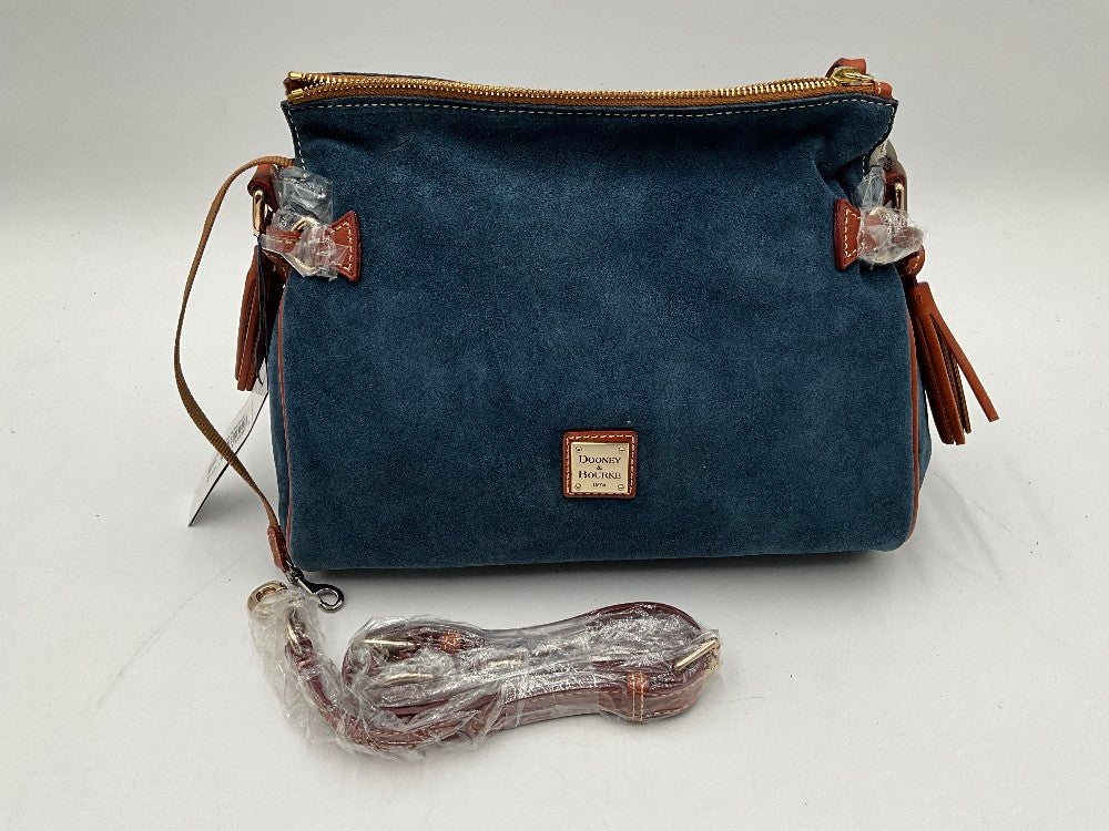 NWT! Dooney & Bourke Blue Suede Satchel