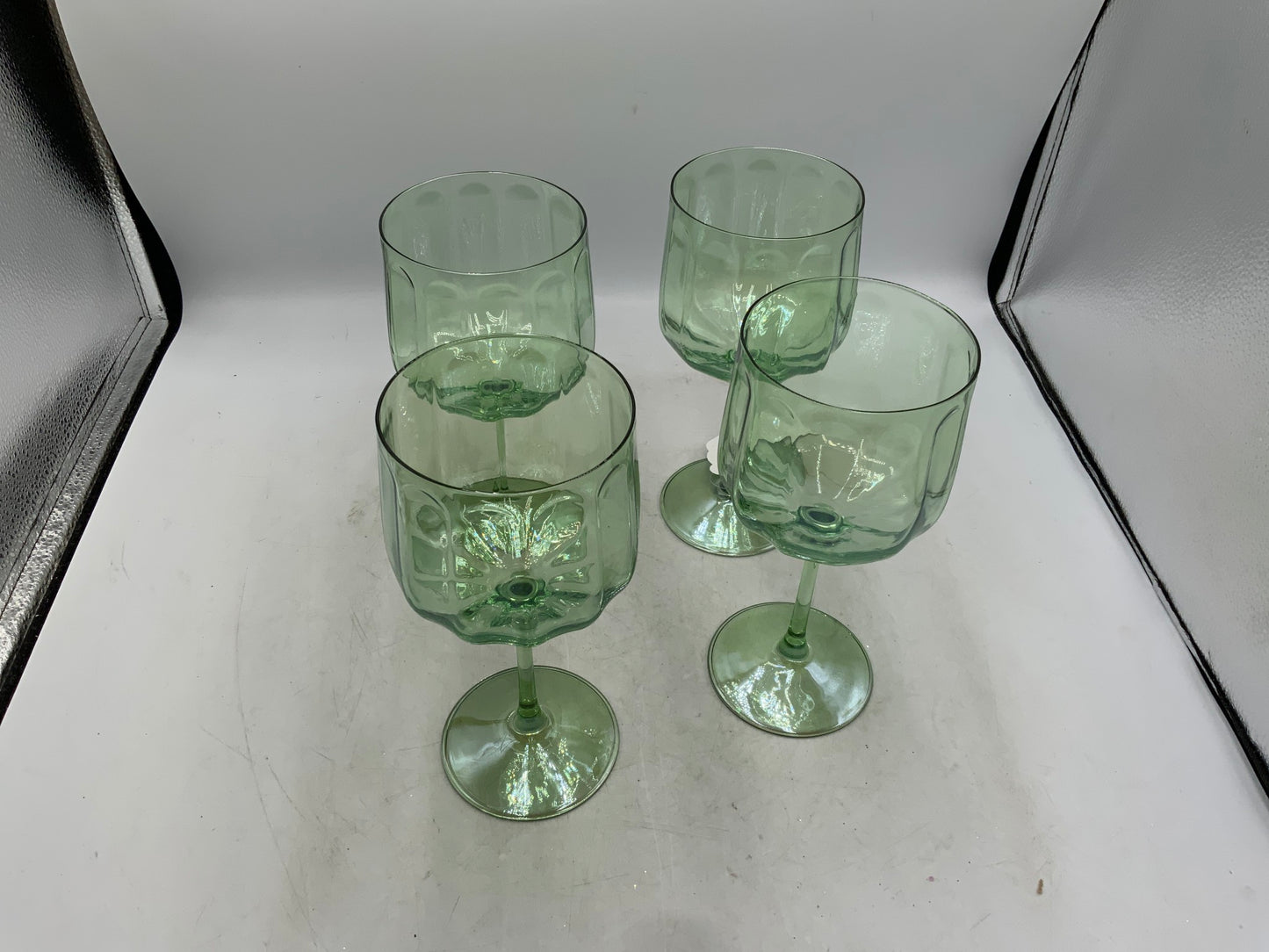 Green Wine Glasses Set of 4