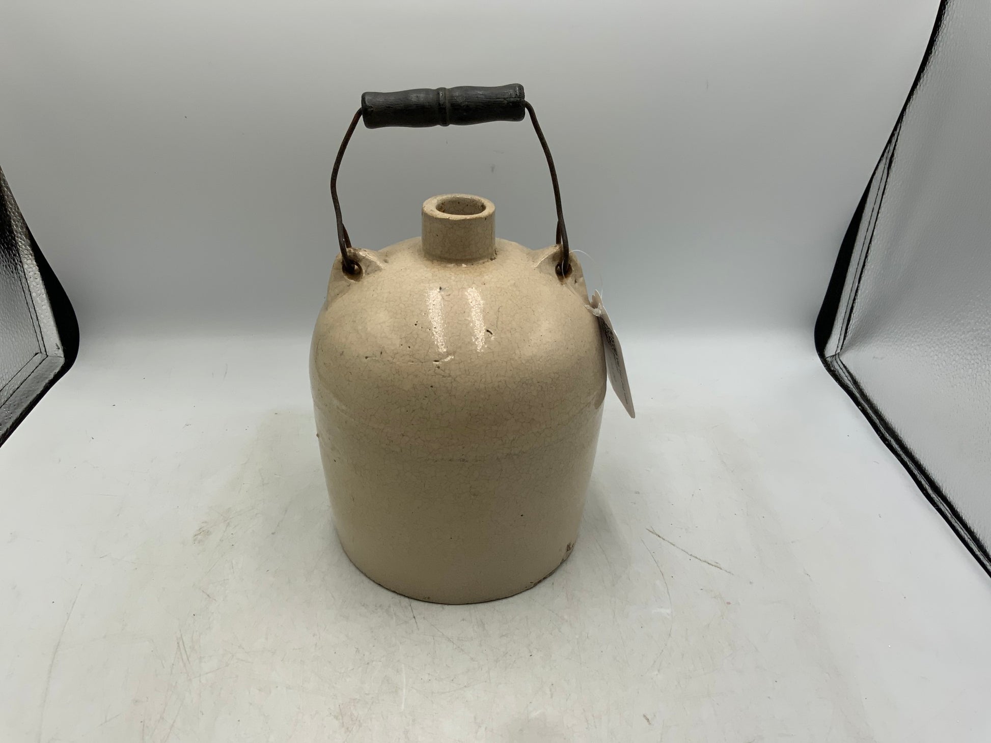 Vtg Tan Jug with Handle