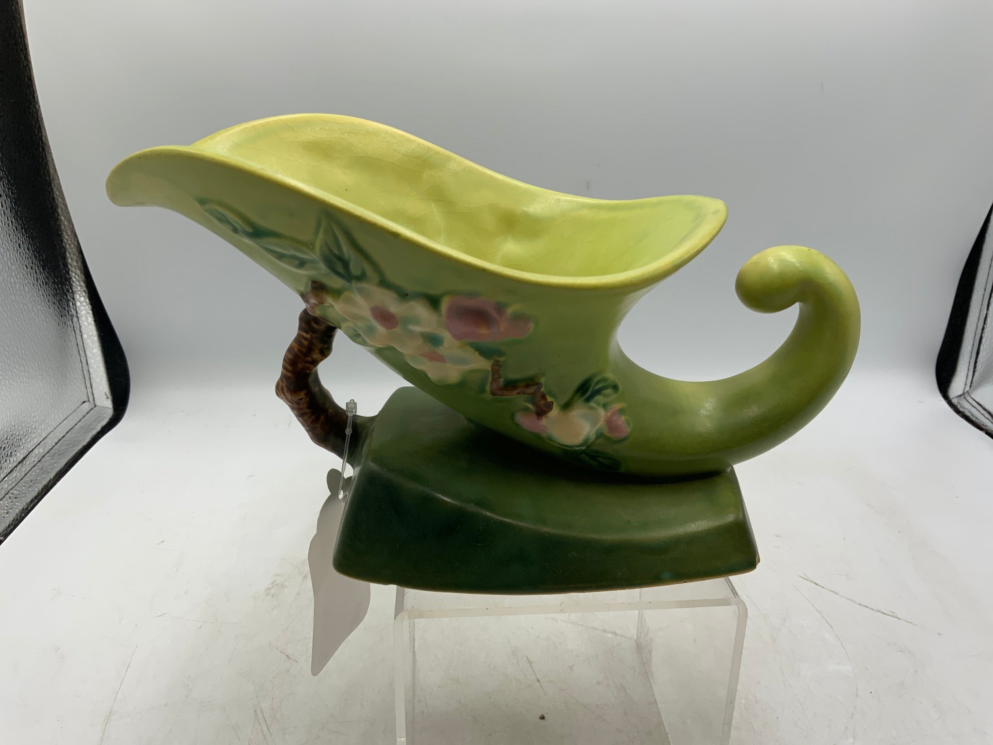 Roseville Pottery Apple Blossom Cornucopia Vase