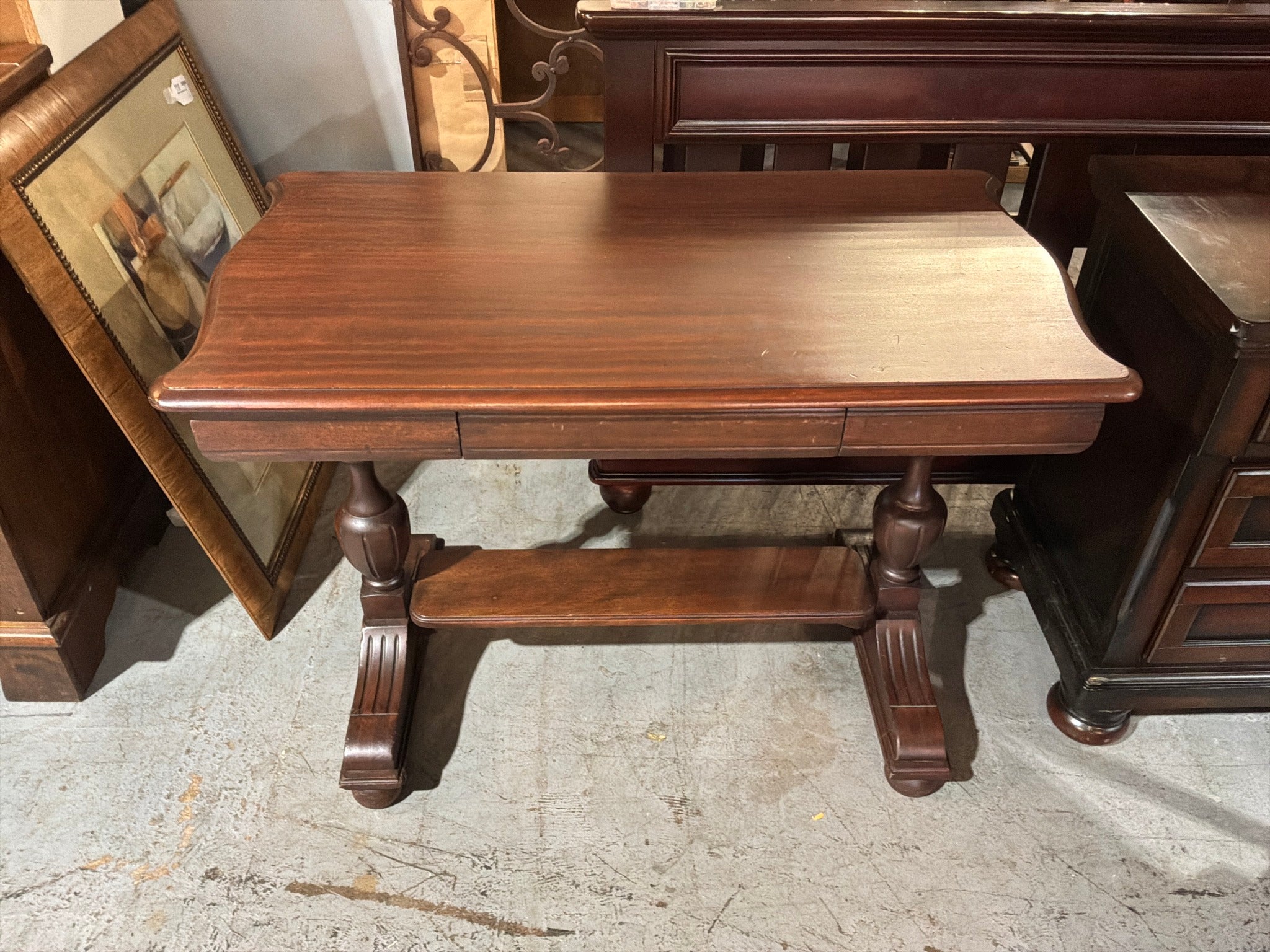 Dark Wood Secretary Table