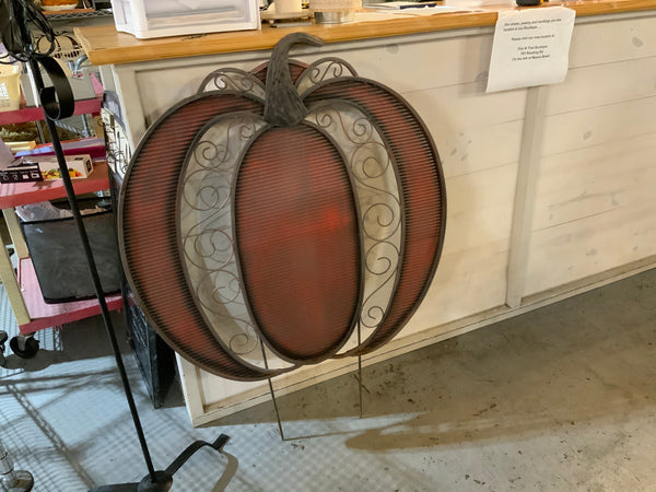 XXXL Metal Outdoor Pumpkin Yard Sign