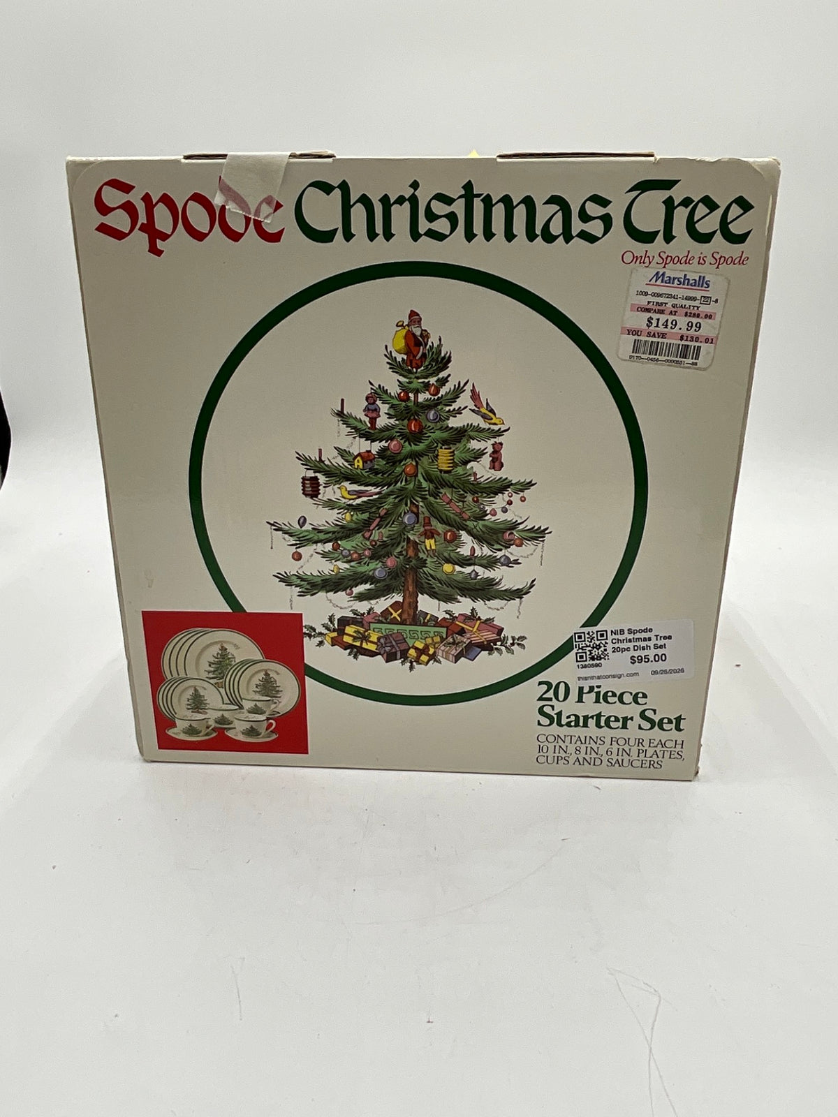 NIB Spode Christmas Tree 20pc Dish Set