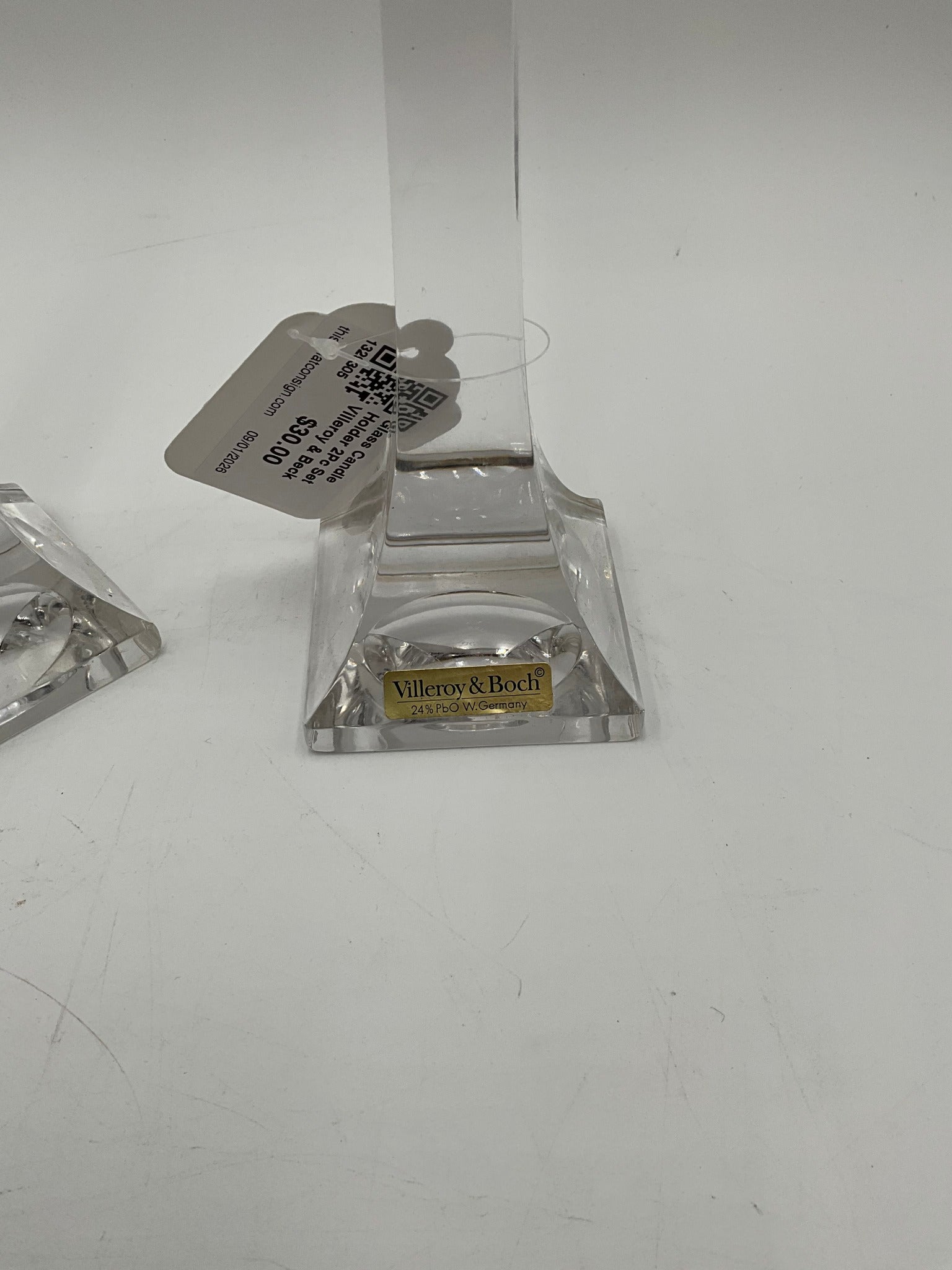 Glass Candle Holder 2Pc Set Villeroy & Beck 