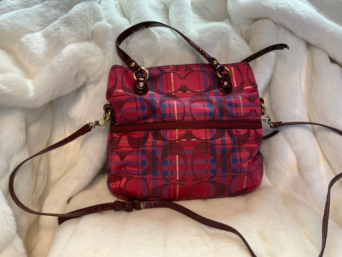 Coach Pink & Red Handbag Poppy