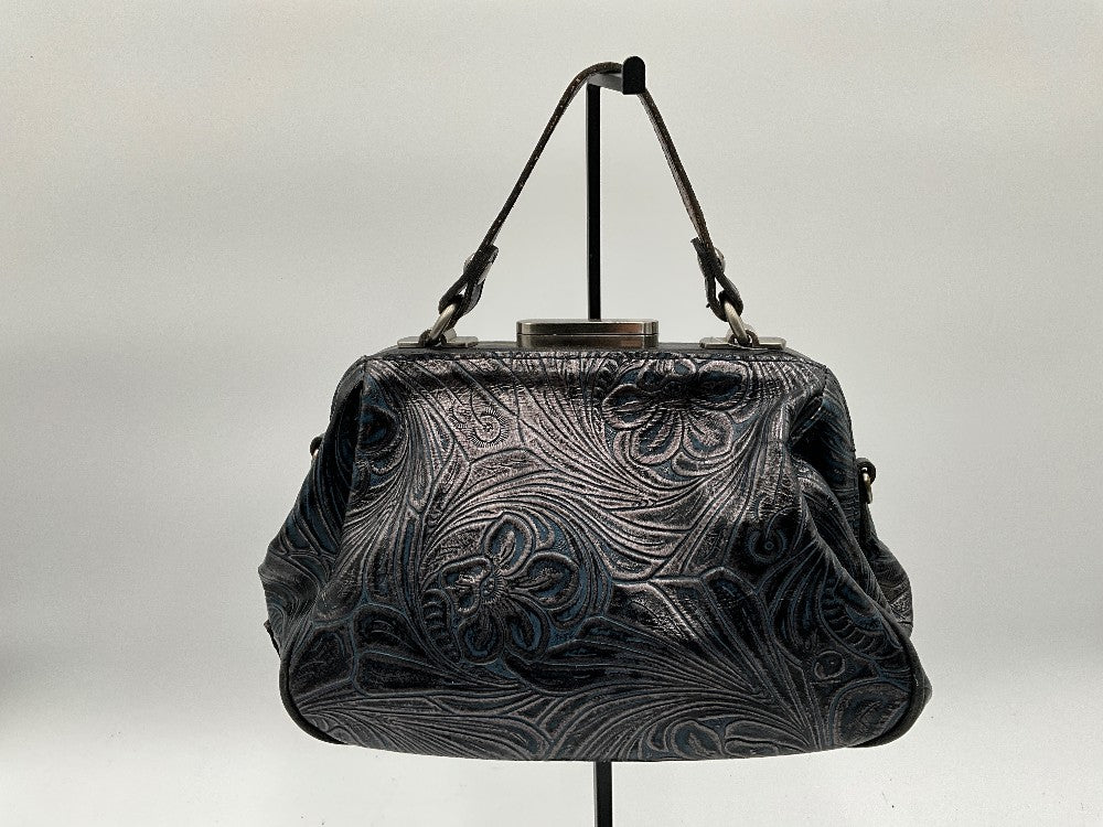 Patricia Nash Gracchi Frame Blue Satchel