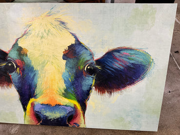XL Cow Canvas Art