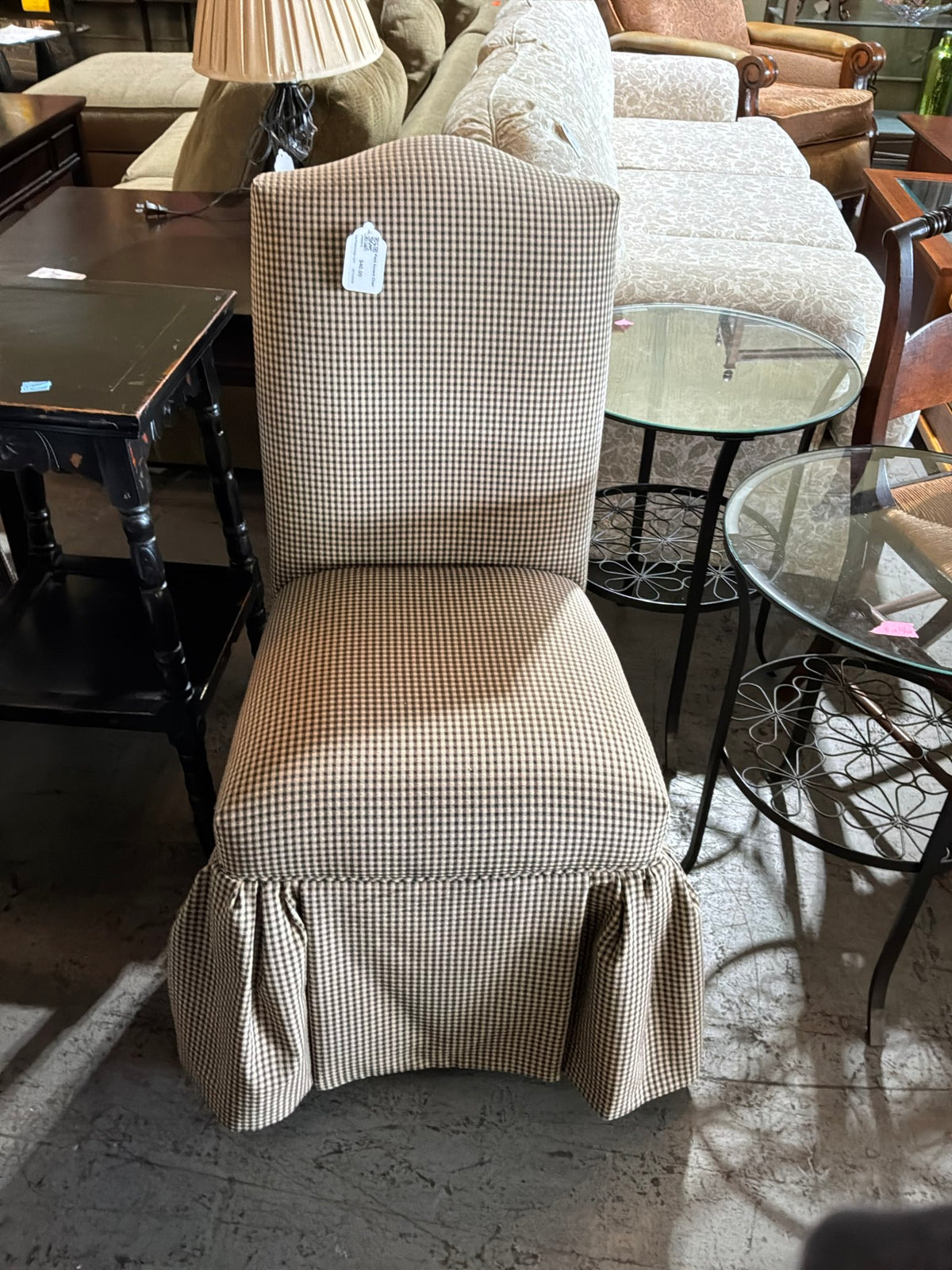 Plaid Accent Chair
