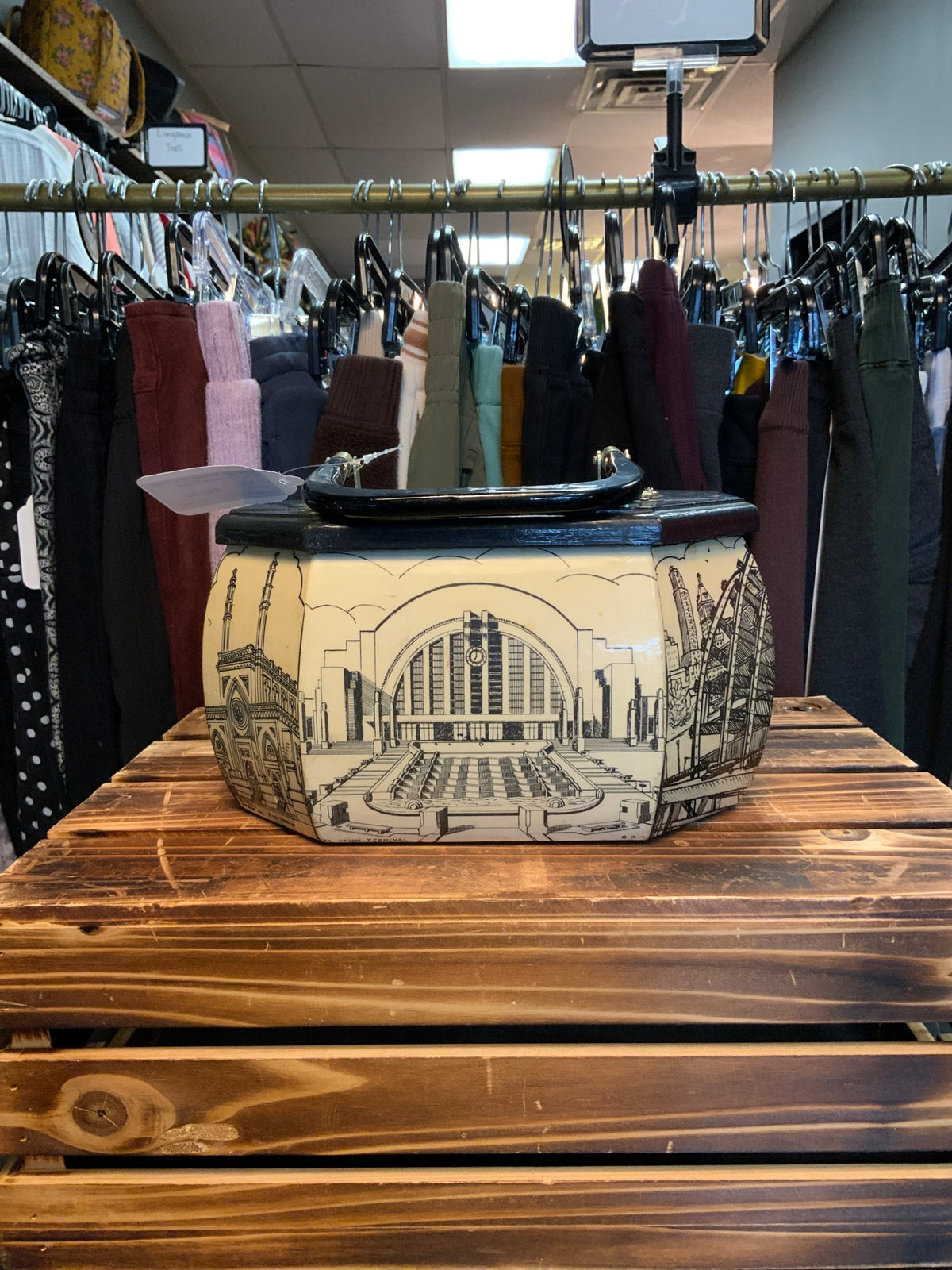Vintage Cincinnati Scene Purse
