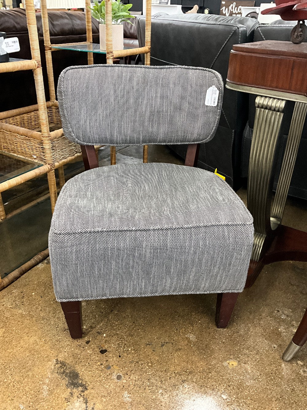 Black/White Upholstered Chair