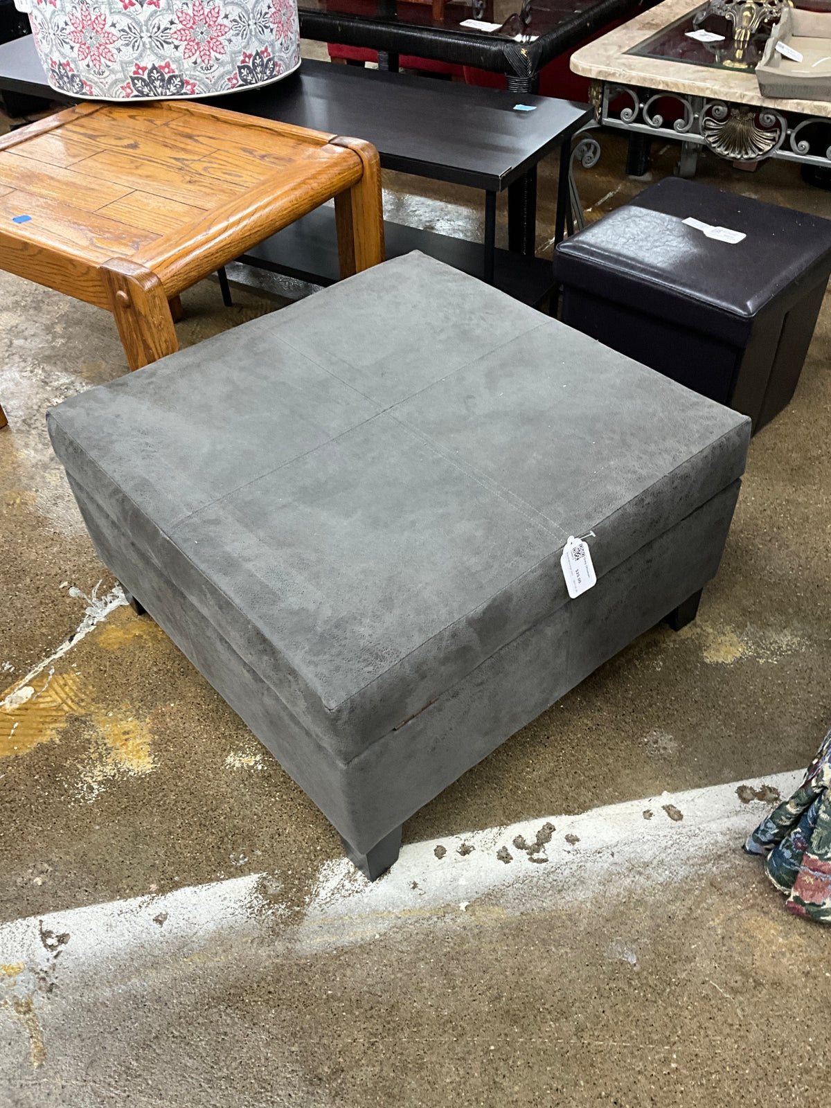 Grey Ottoman