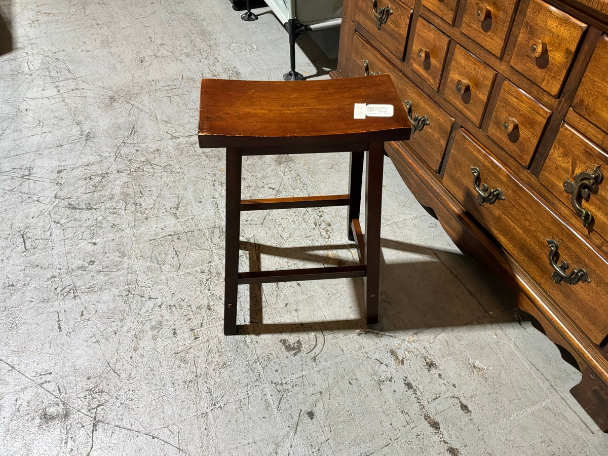 Dark Wood Counter Height Barstool
