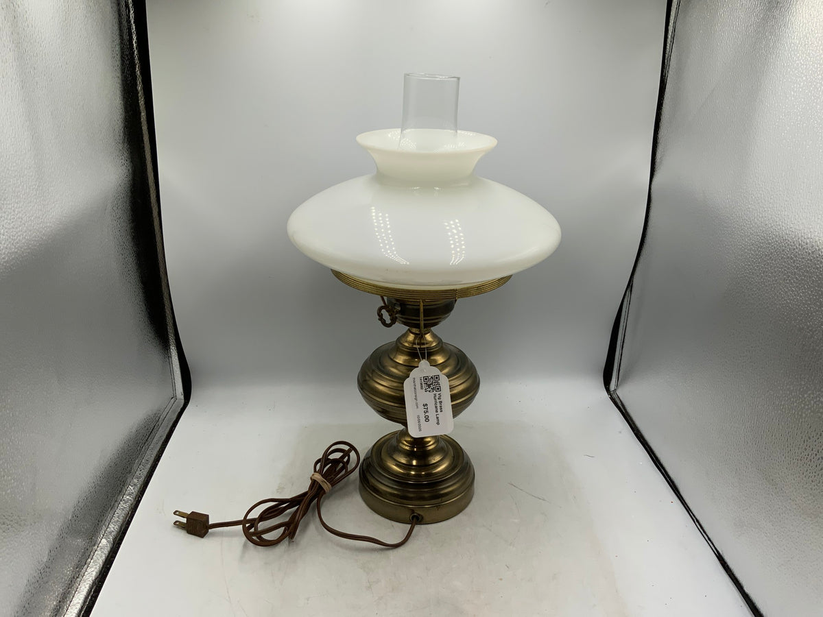 Vtg Brass Hurricane Lamp