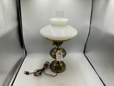 Vtg Brass Hurricane Lamp