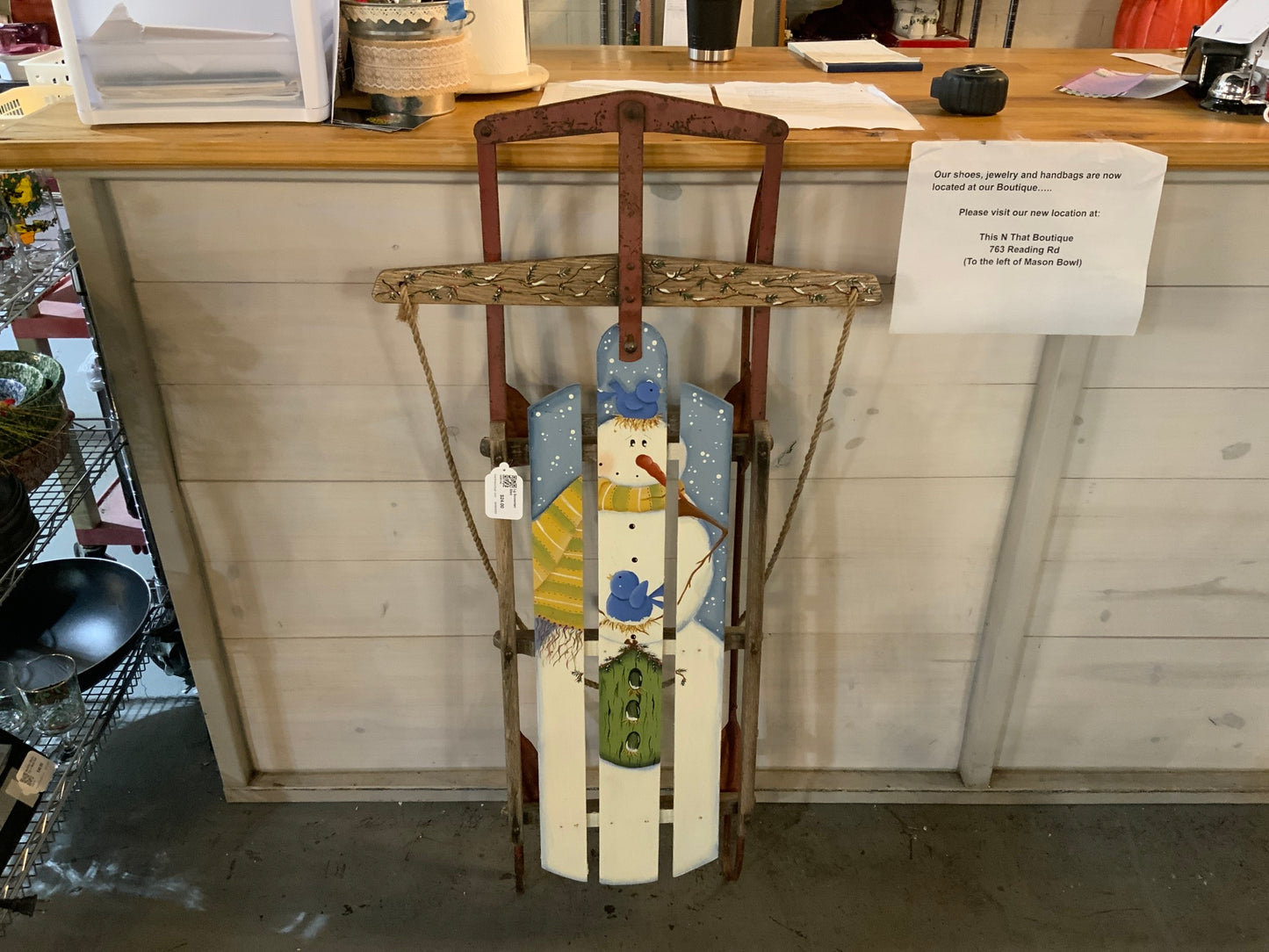 Lg Snowman  Sled