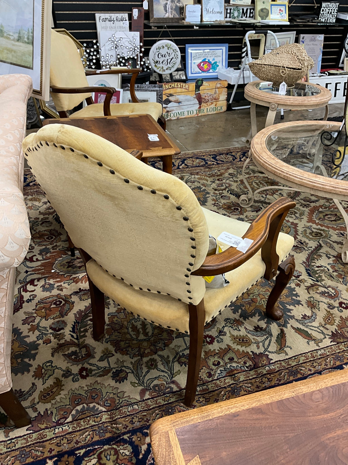 Yellow/ Gold Arm Chair