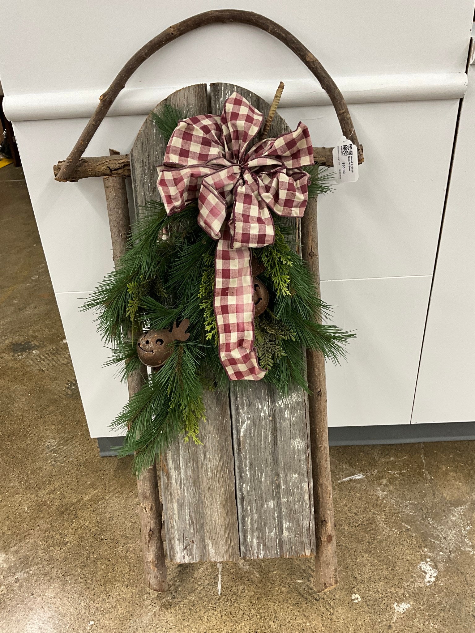 Wood Branch Sled W/Bow