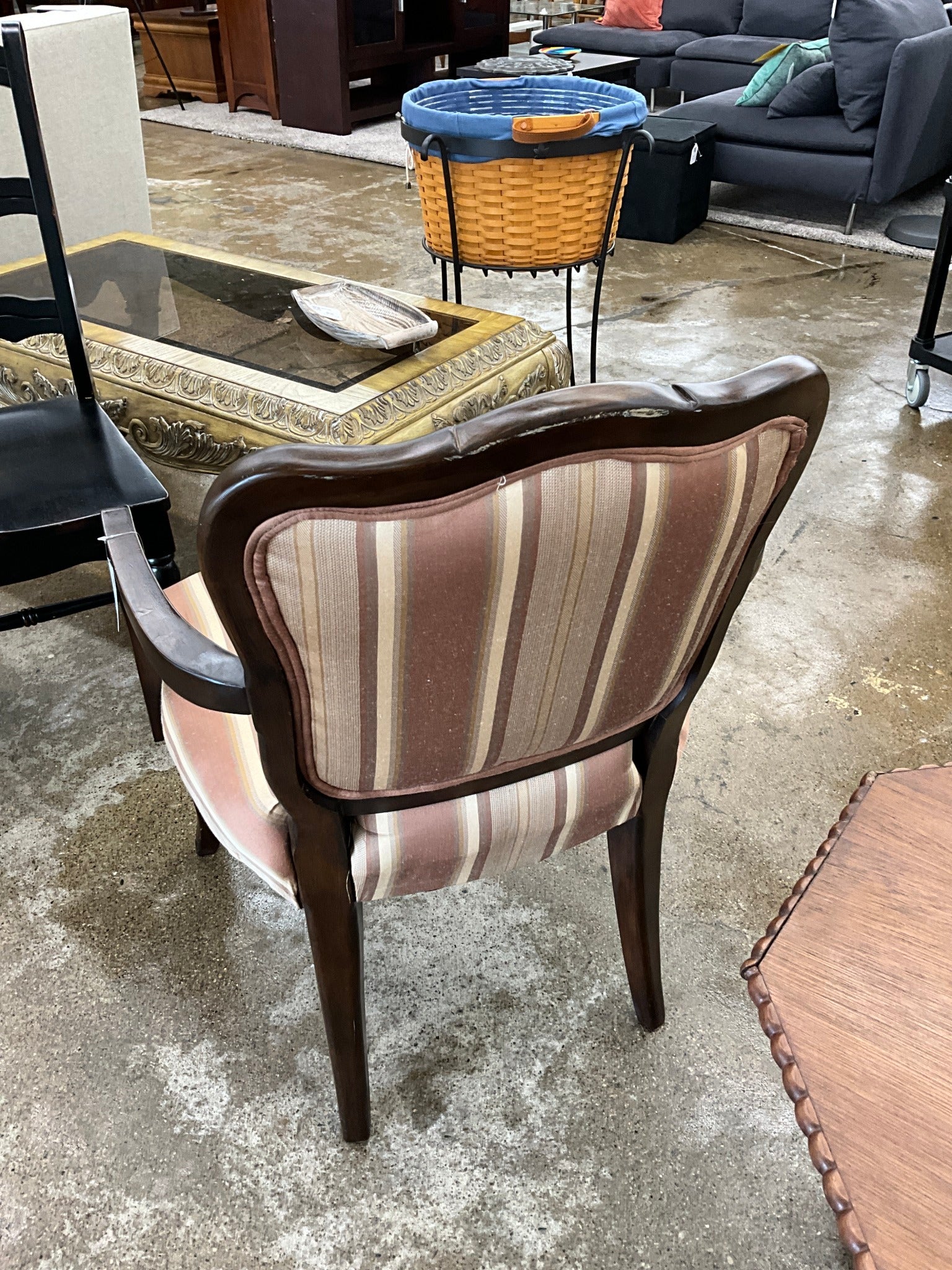 Striped Accent Chair