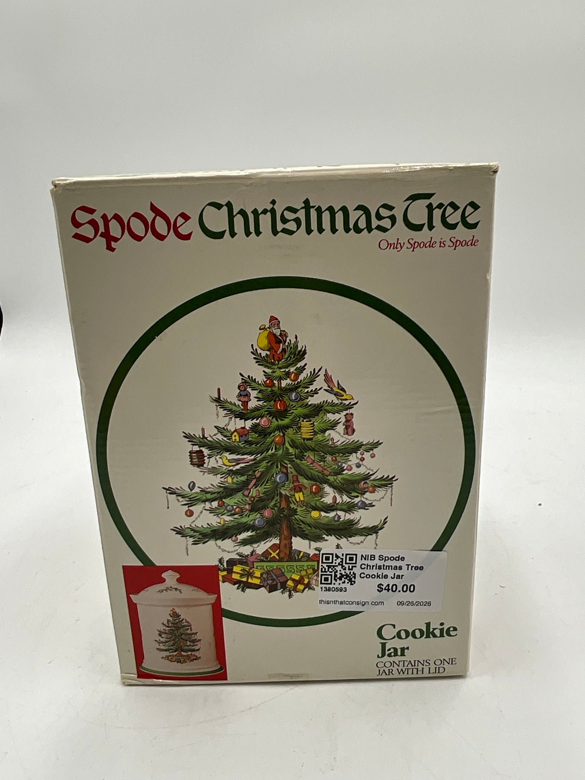 NIB Spode Christmas Tree  Cookie Jar