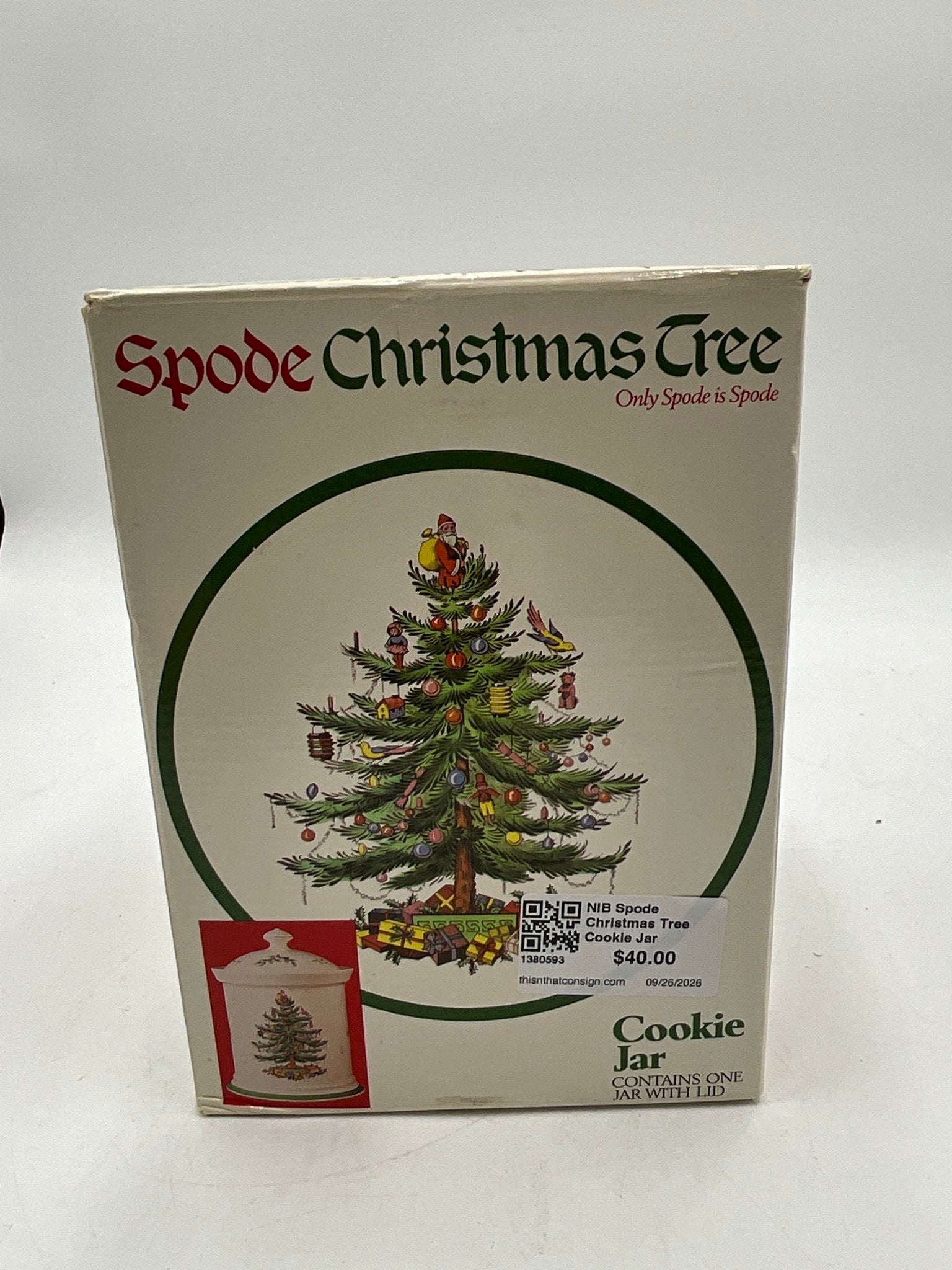 NIB Spode Christmas Tree  Cookie Jar