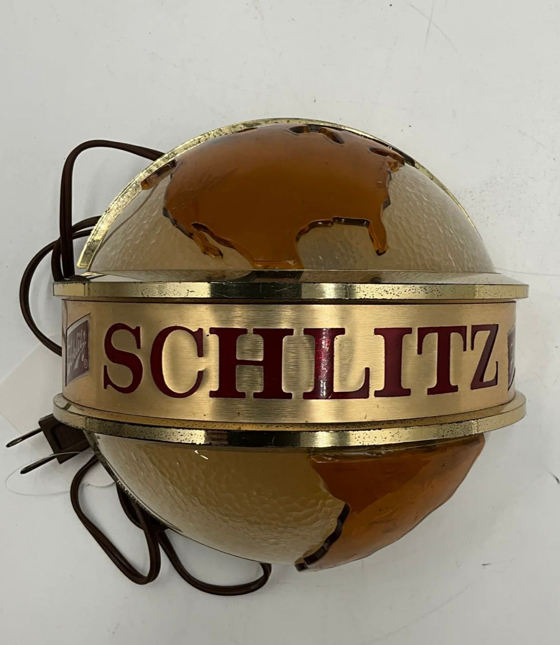 Vtg Schlitz Round Sign