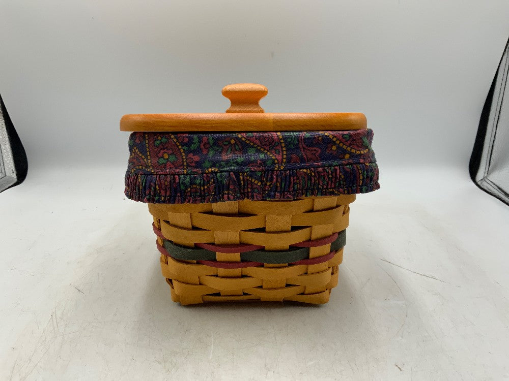 Longaberger 1998 Slanted Basket w/ Lid