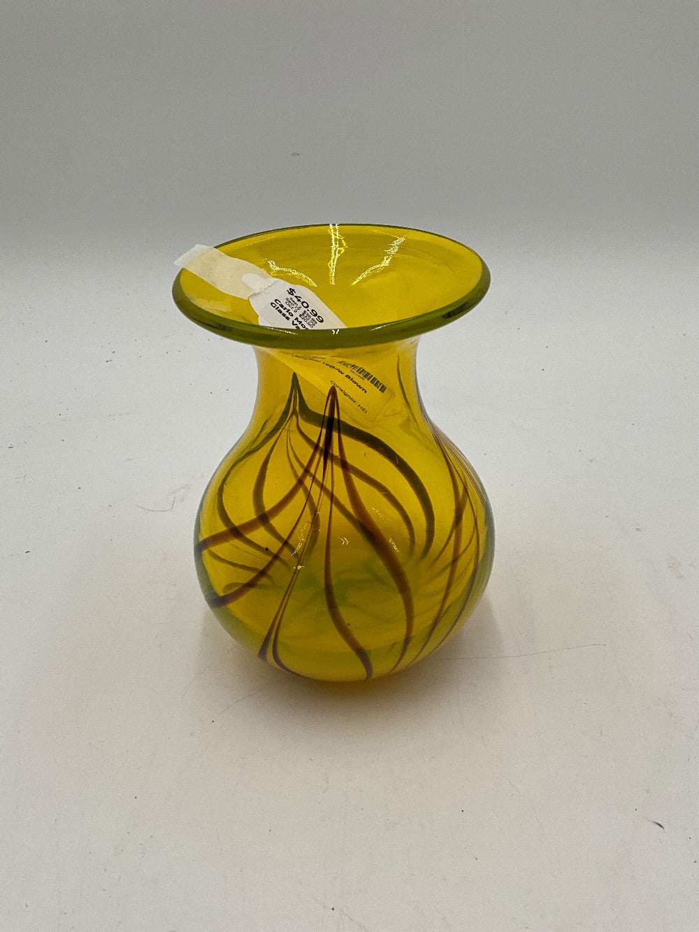 Carlo Moretti Yellow Blown Glass Vase