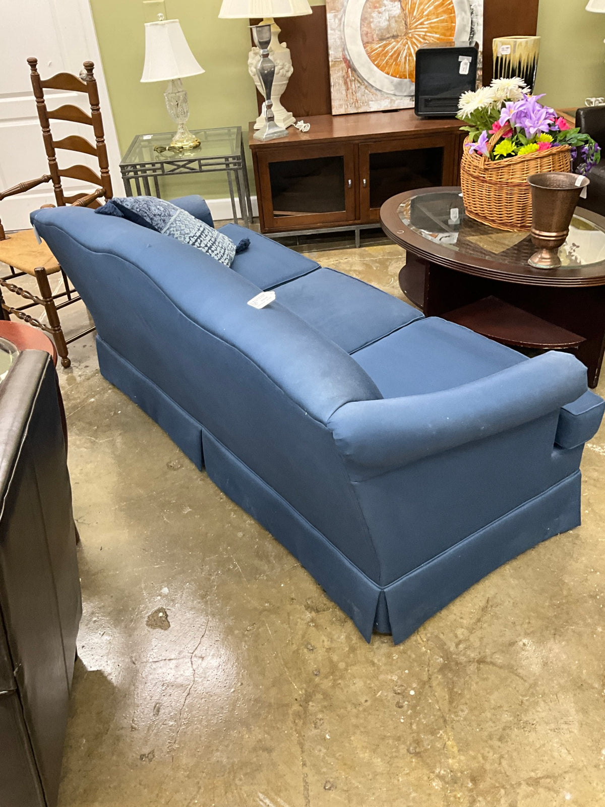 Blue Sofa Express Sofa - rip on top